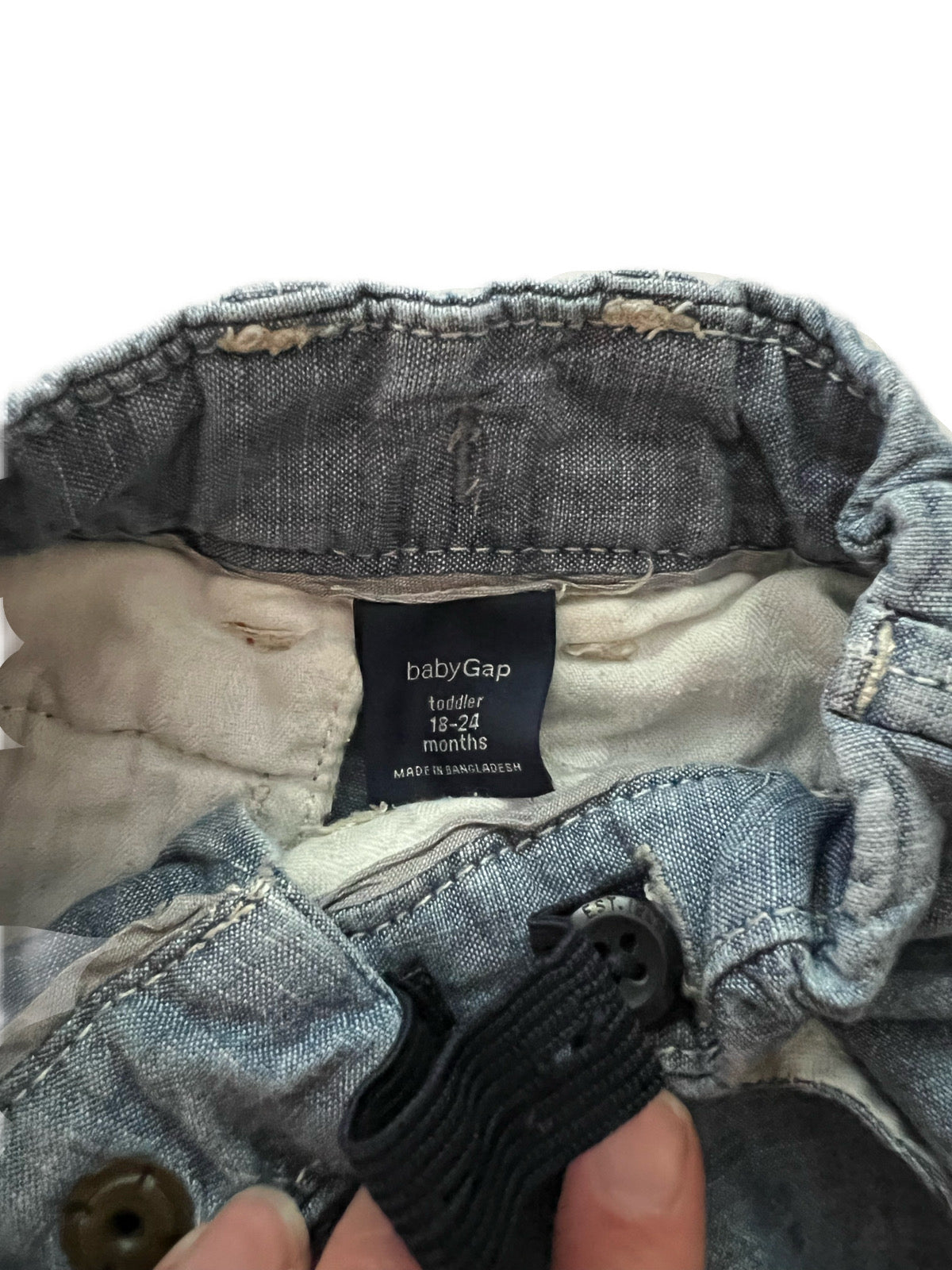 18-24M Baby Gap Adjustable Waist Chambray Color