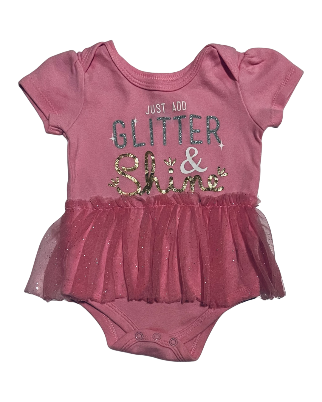6M Baby Girl Pink Skirted Tutu Onesie