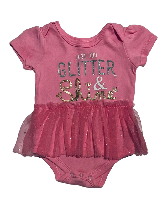 6M Baby Girl Pink Skirted Tutu Onesie