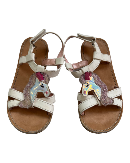 9C Toddler Girl Maggie & Zoe White Unicorn Sandals