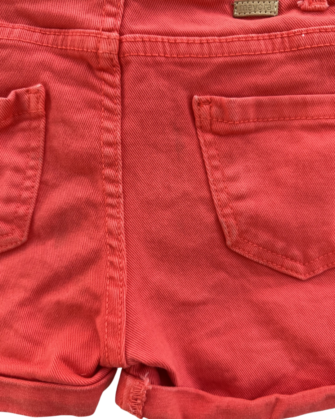 Girls Size 8Y Mayoral Red stretch Jean Shorts