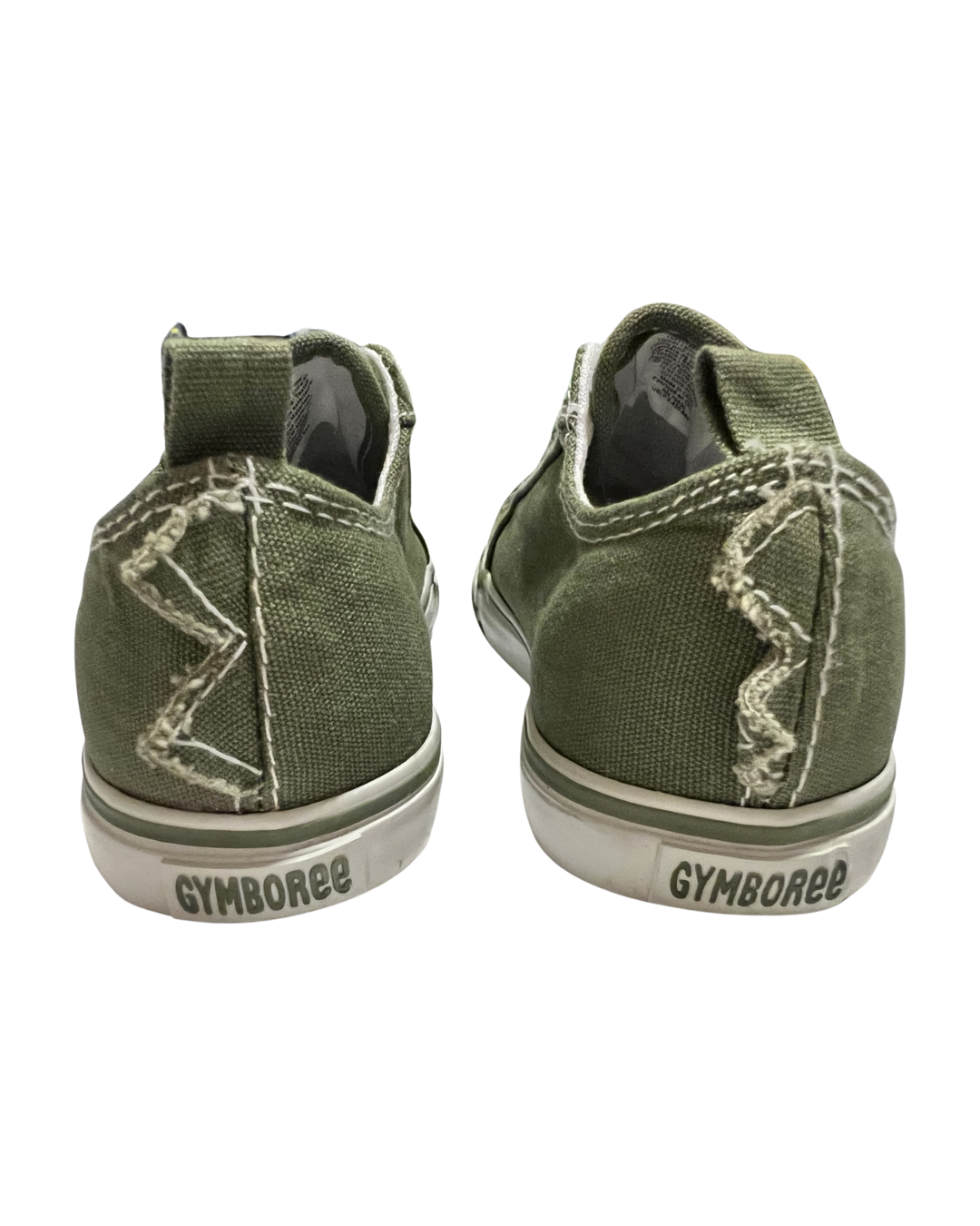 7C Toddler Boy Green Gymboree Dinosaur Canvas Shoes
