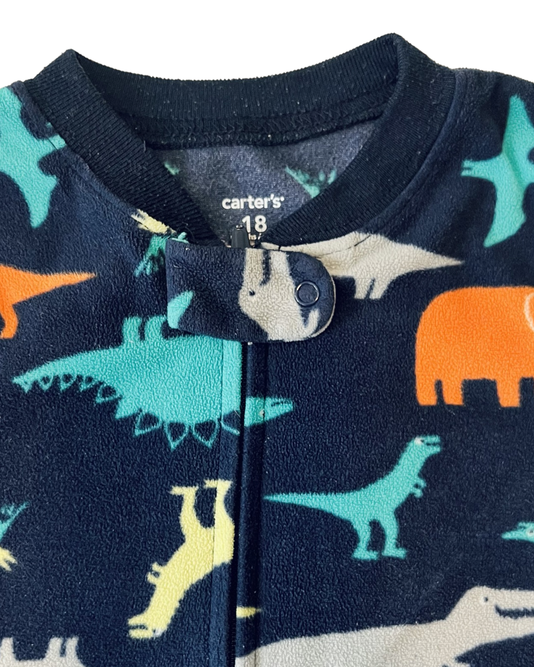 18M Baby Boy Navy Fleece Carters Dinosaur PJs