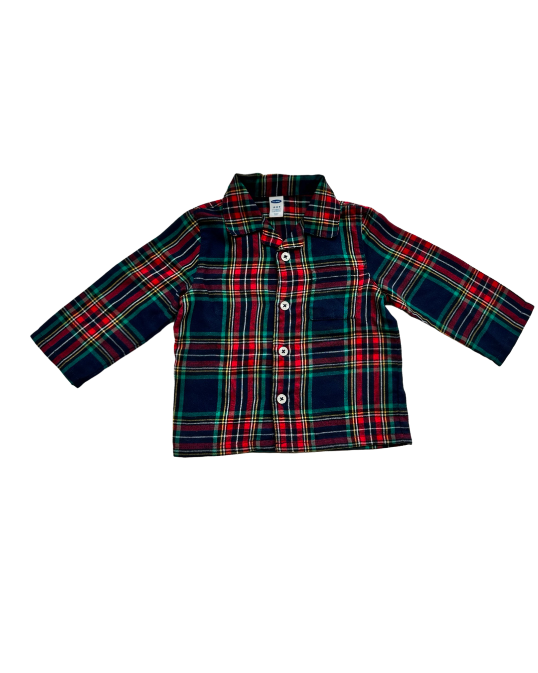 18M-24M Baby Boy Old Navy Christmas Plaid Flannel PJs