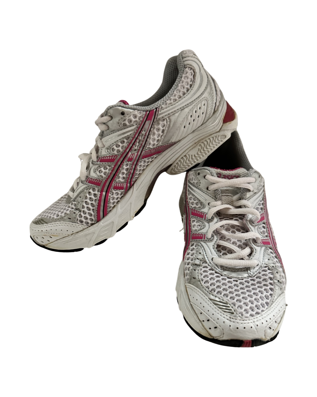 Women’s Size 7 Asics Pulse White Pink Running Shoes T9e5n