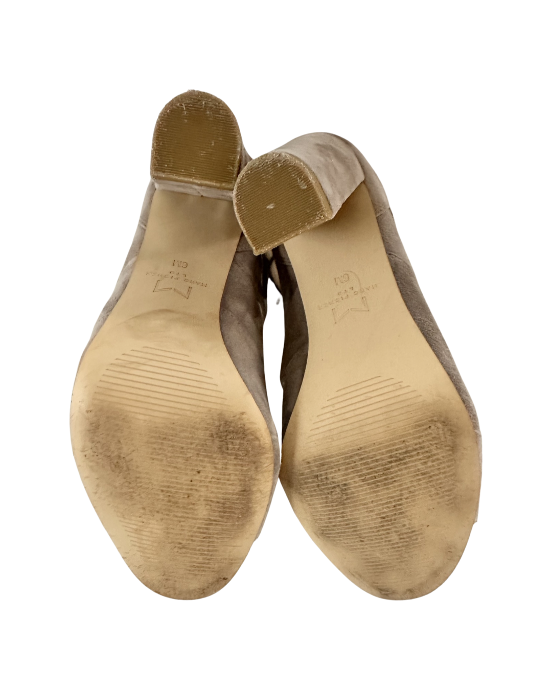 Women’s Size 6M Leather Marc Fisher Neutral Caged Hindera Pumps Heels shoes