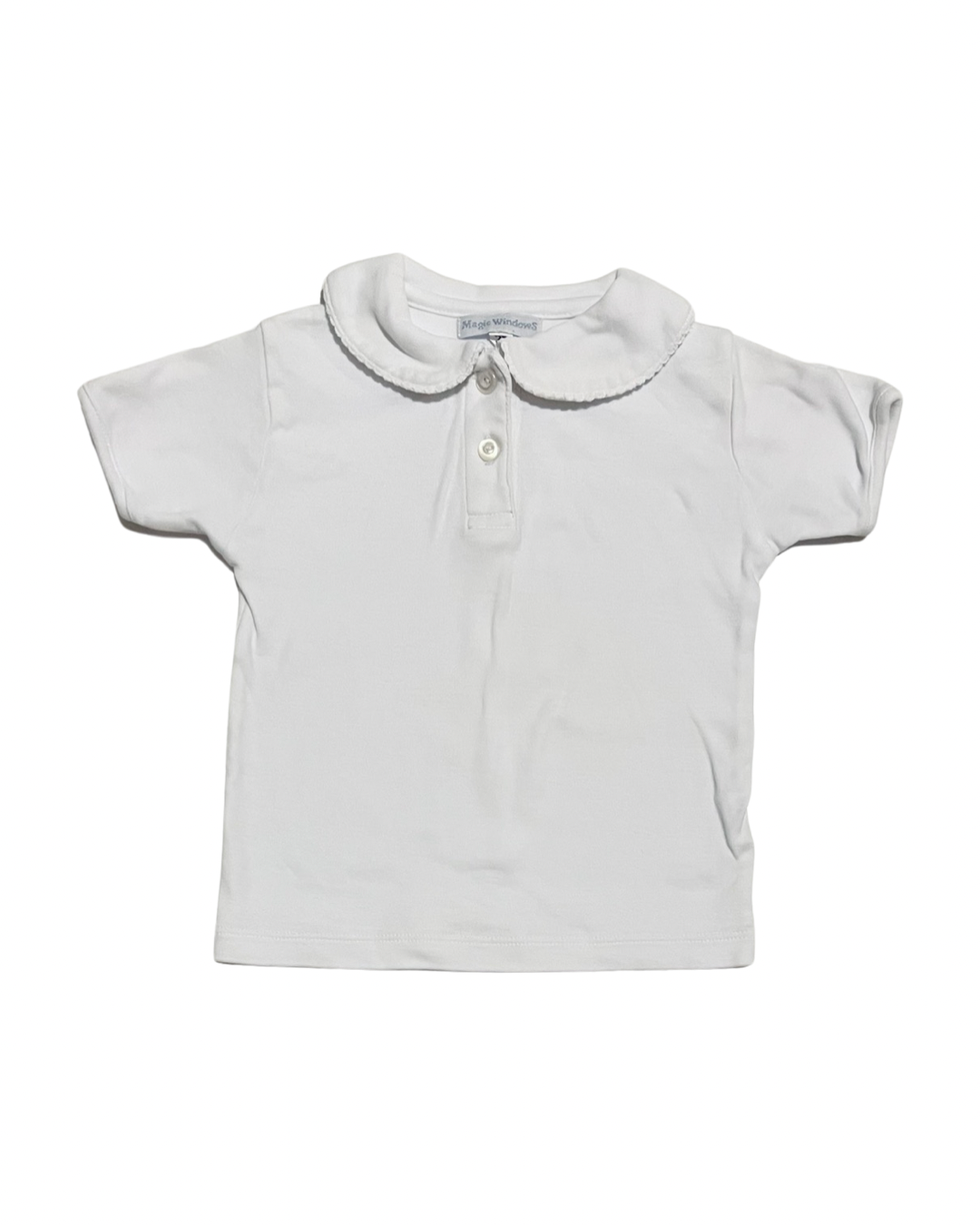 2T Toddler Girl White Peter Pan Collar Shirt Top