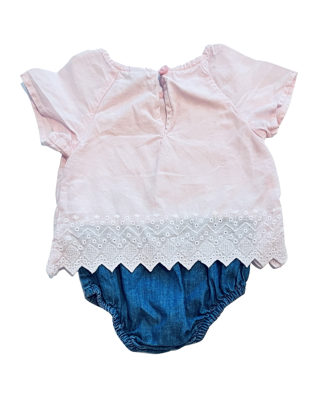 3-6M Baby Girl Old Navy Pink One Piece Bubble