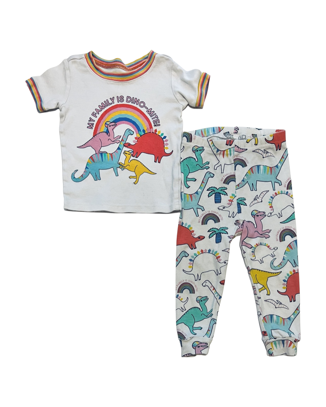9M-12M Baby Girl The Children’s Place Dino PJs
