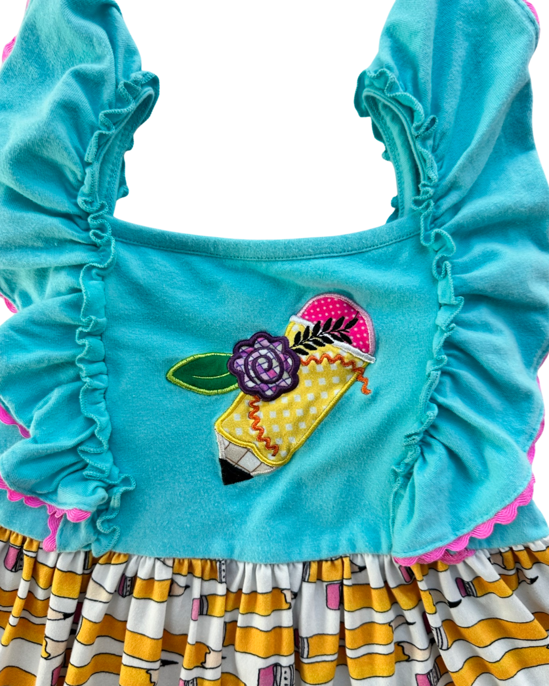 3T Toddler Girl Back to School Boutique Pencil Dress