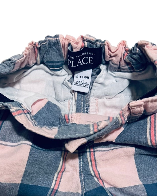 9M-12M Baby Boy Plaid The Childrens Place Chino Shorts