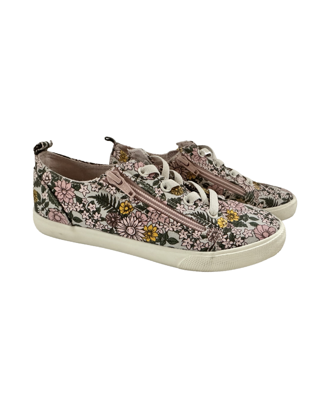 Girls Size 3 Cat & Jack Pink Floral Shoes Sneakers