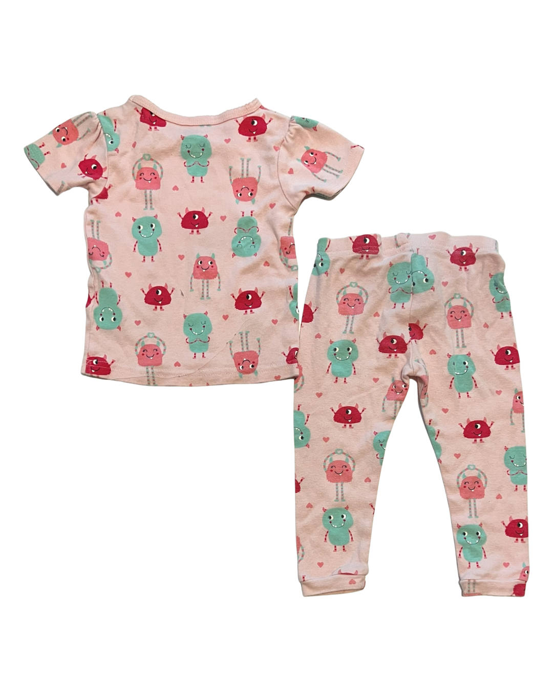 12M Baby Girl Carters Little Monster PJs