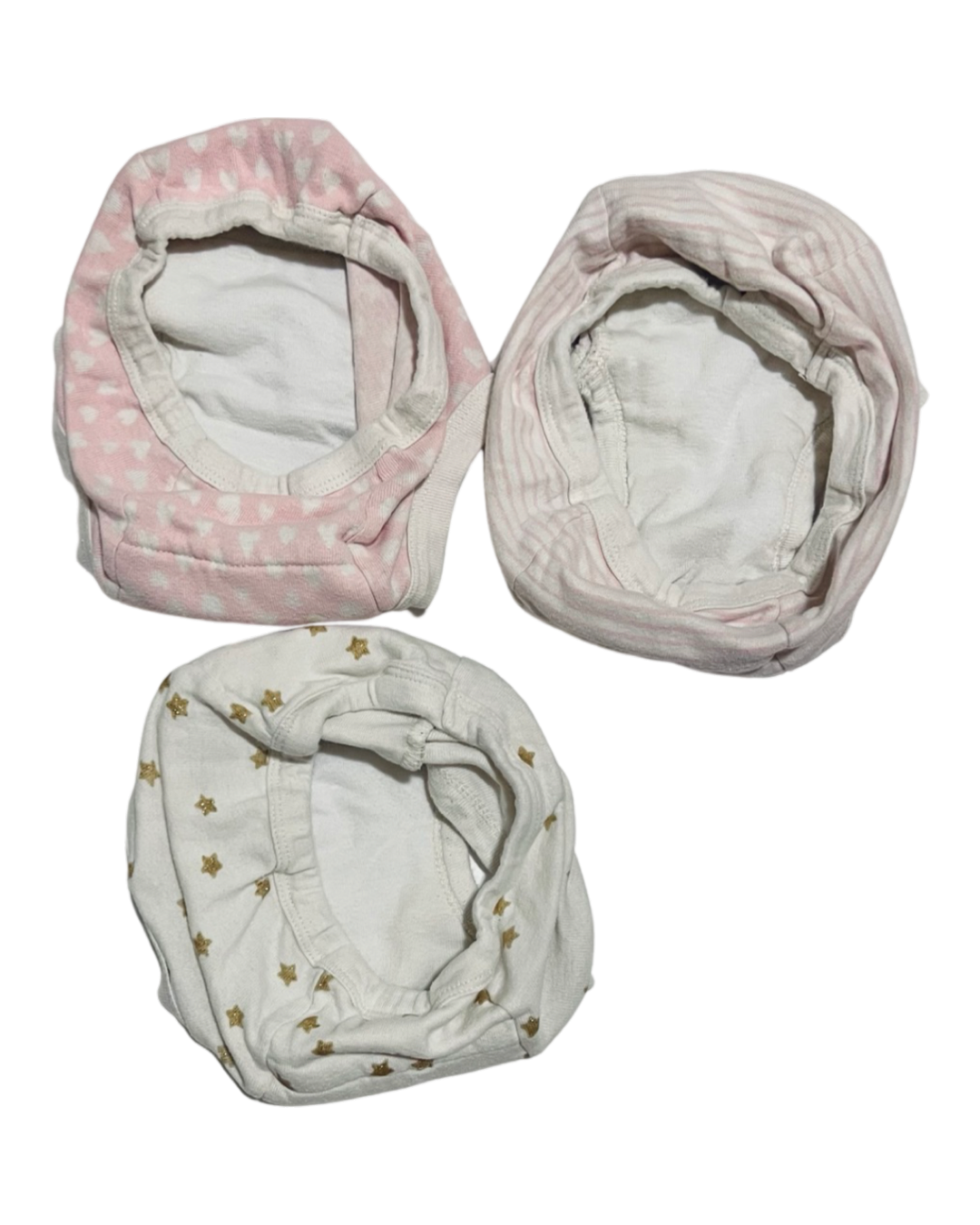 2T Toddler Girl Pink / Cream / Gold Training Underwear