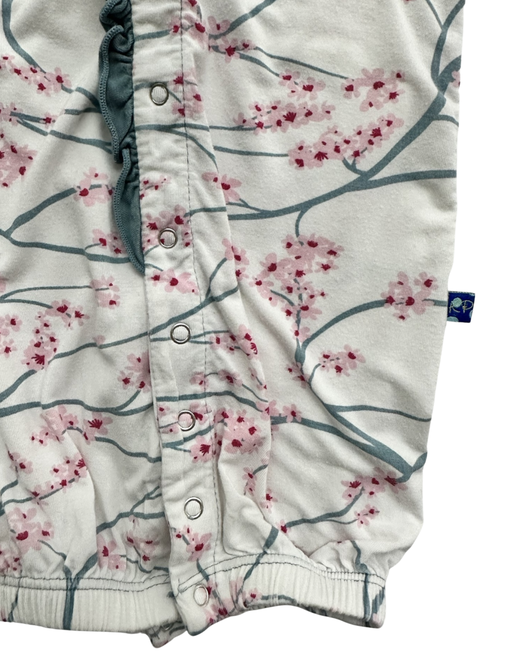 0-3M Baby Girl Kickee Pants Pink Cherry Blossom Floral Covertible Gown / Sleeper