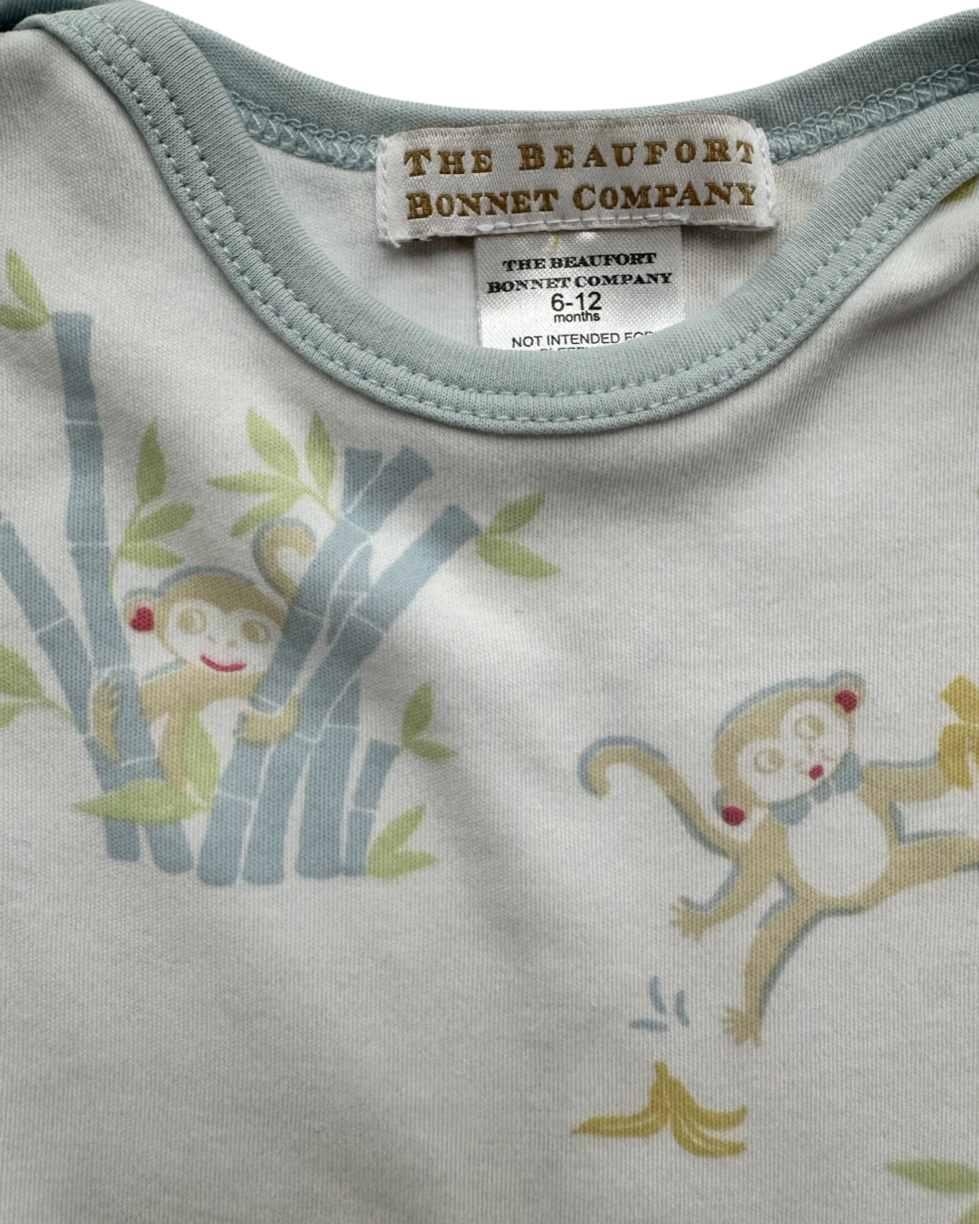 6M-12M Baby Boy TBBC Beaufort Bonnet Company Monkey Onesie