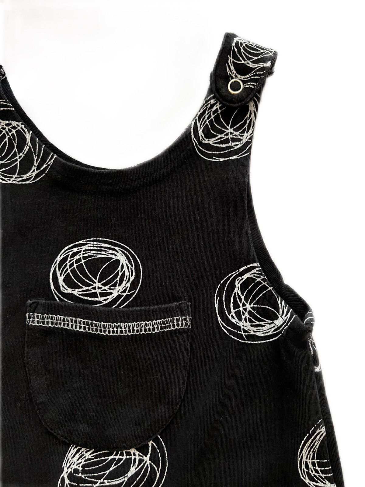12M-18M Baby Boy Organic L’ovedbaby Black Romper