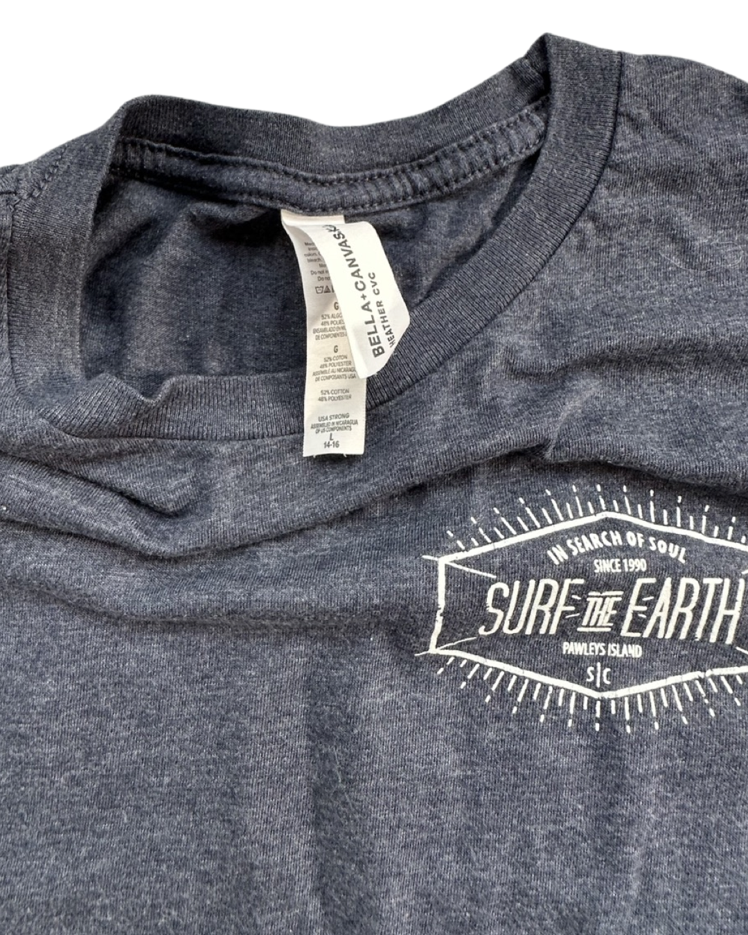Youth Boys / Youth Girls L (14-16) Bella + Canvas Kids Pawleys Island SC Surf Shirt