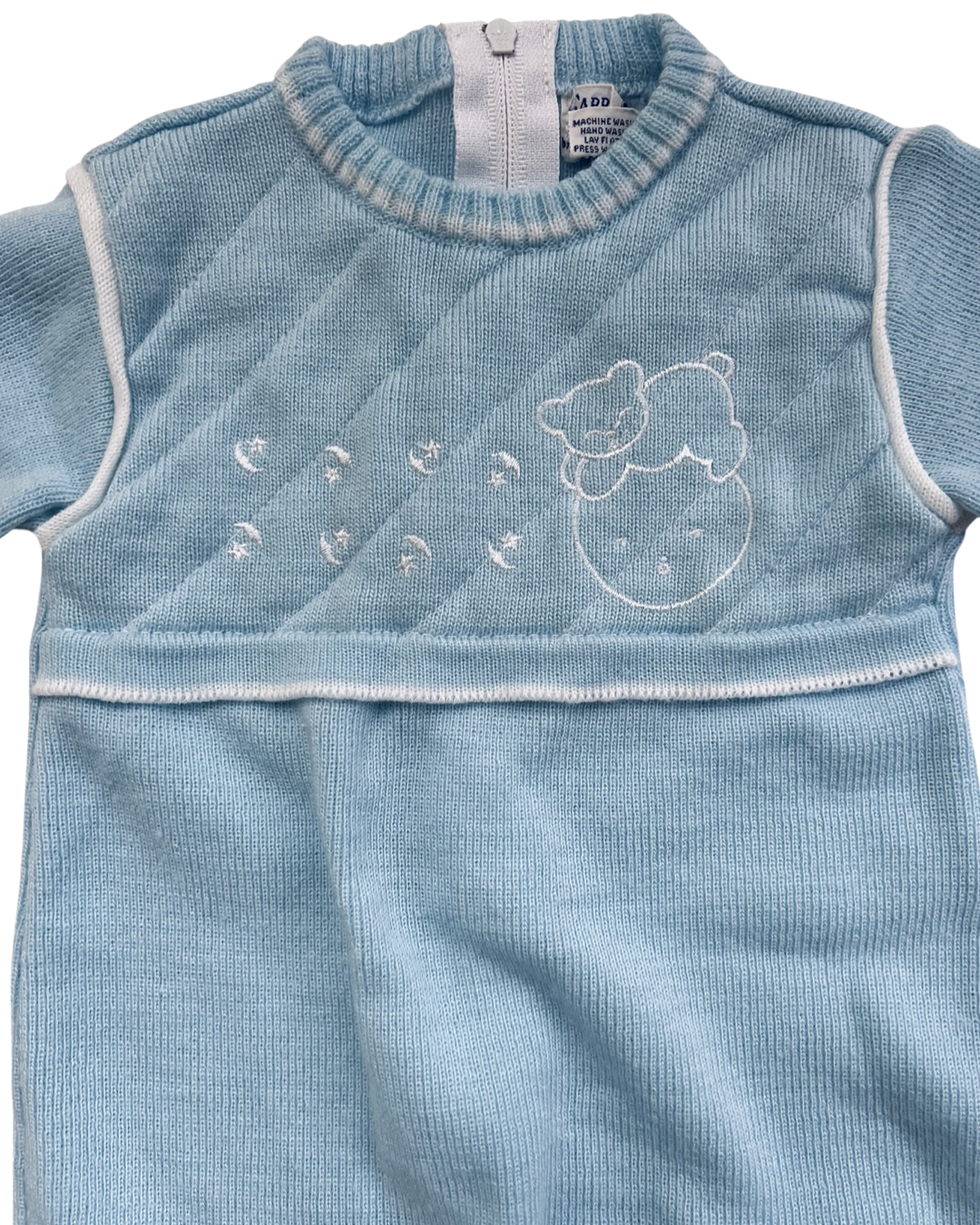 3-6M Baby Boy Blue Vintage Carriage Boutique Sweater Romper