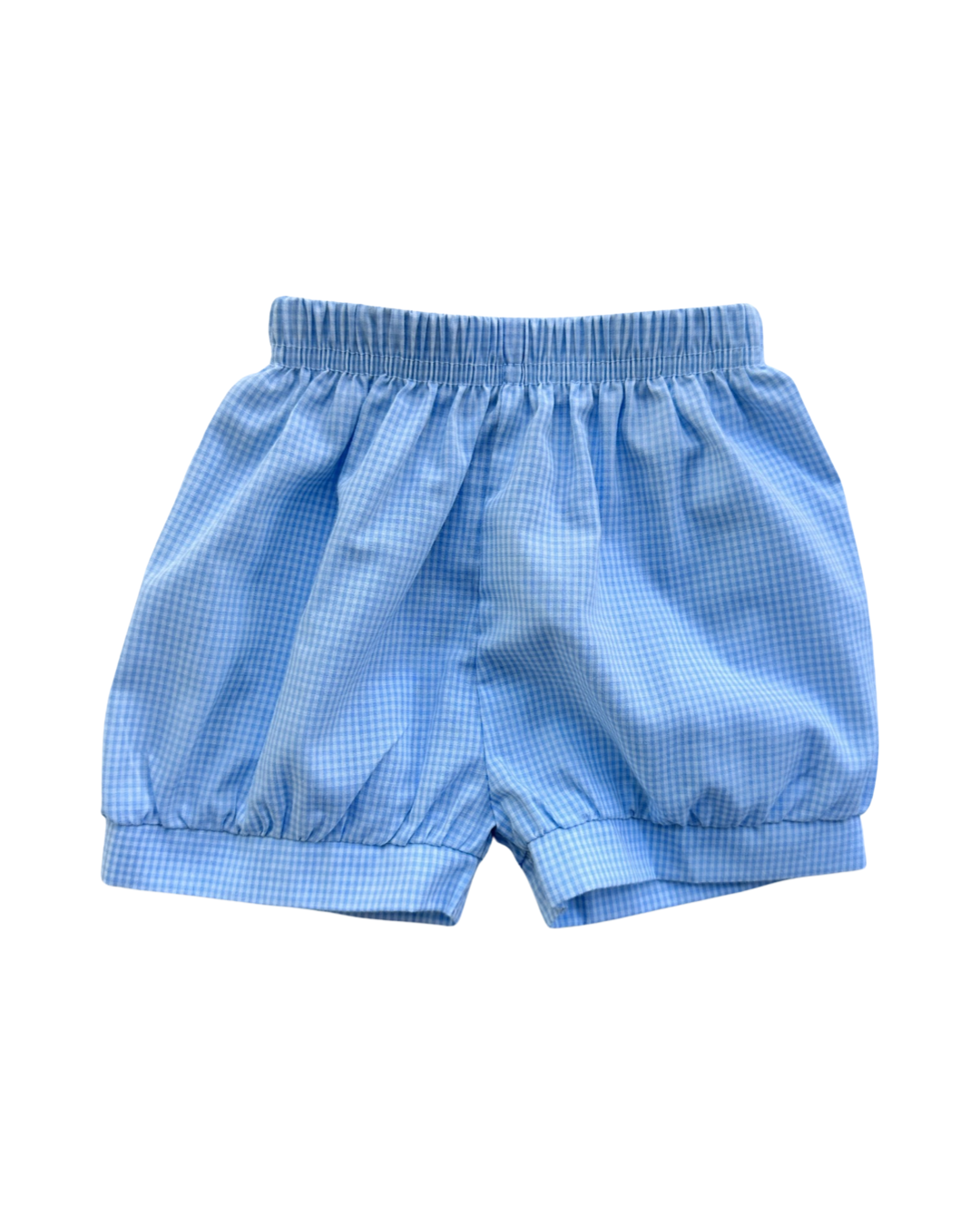 6M Baby Boy Zucchini Embroidered Bunny Easter Outfit Top & Light Blue Gingham Shorts