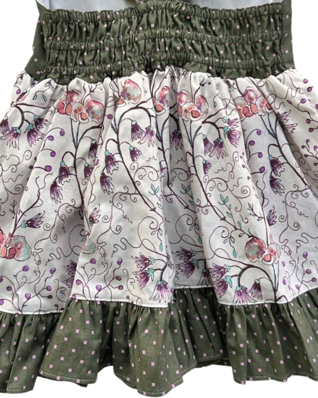 12M-18M Baby Girl Cheeky Plum Boutique Floral Dress Green / Pink / White