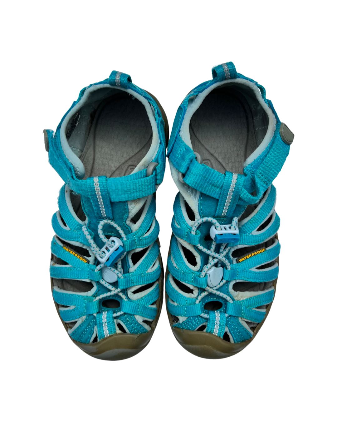 13C Toddler Girl Aqua / Teal Keens WaterProof Shoes Sandals