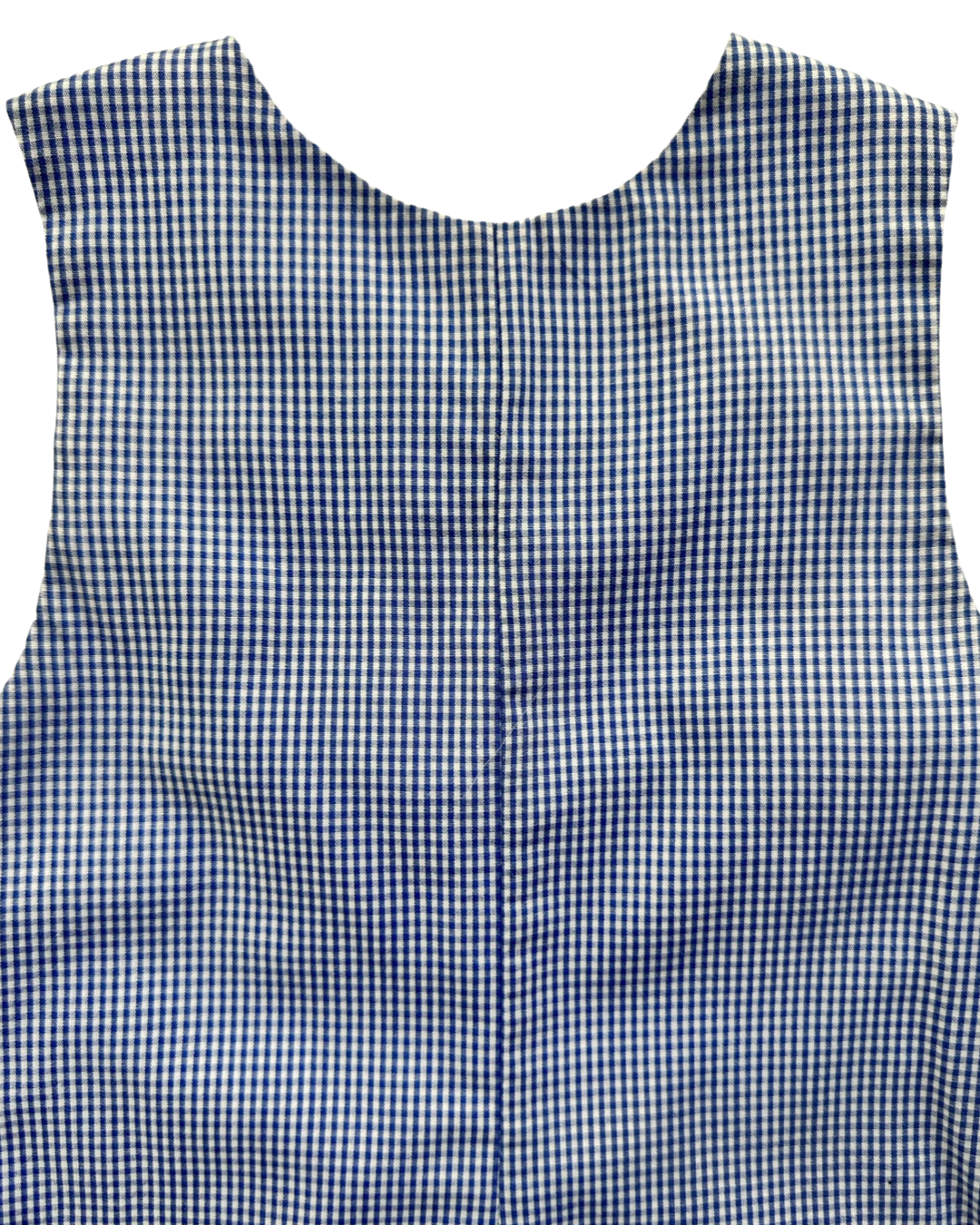 3M Baby Boy Blue Gingham Lulu Bebe Hand Embroidered Pumpkin Longall Romper