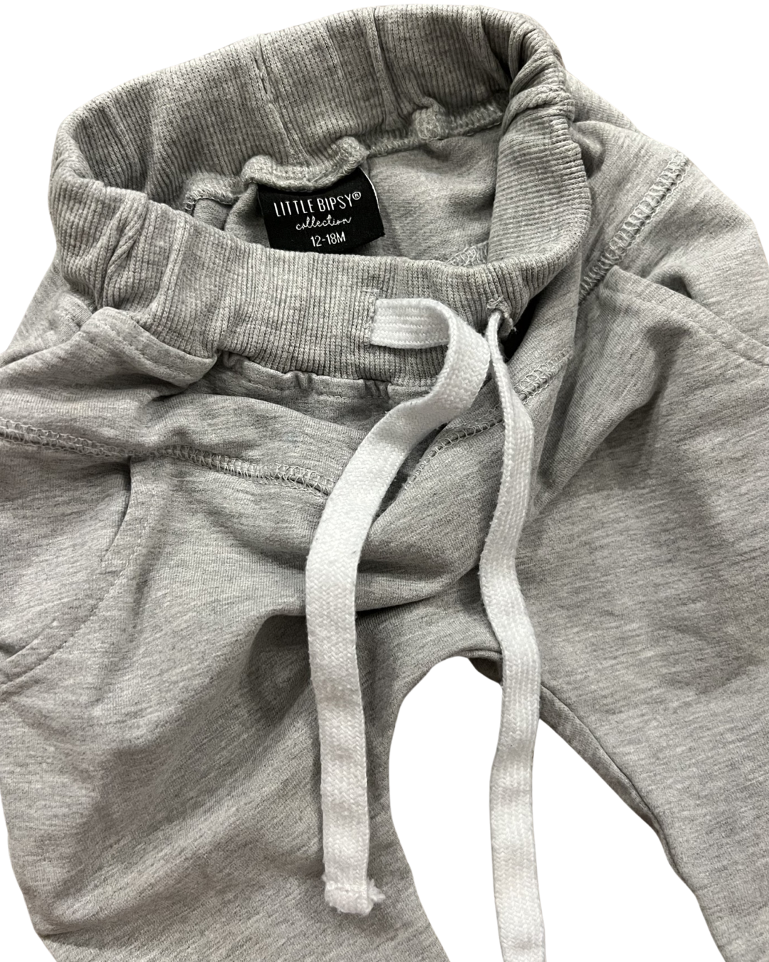 12M-18M Baby Boy Little Bipsy Gray Joggers