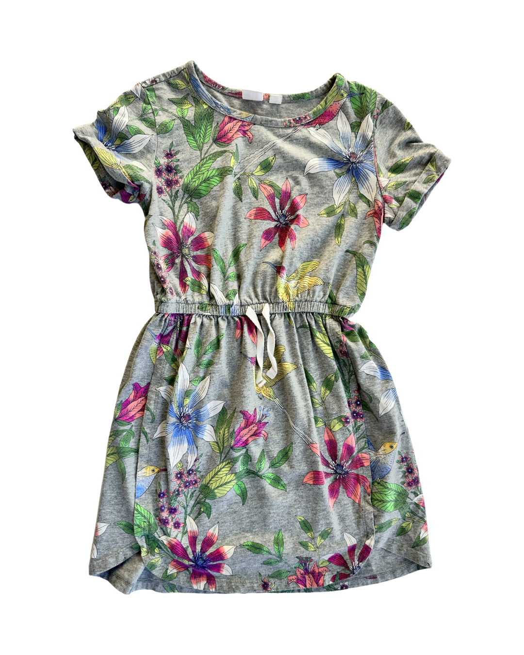 Toddler Girl Medium (8Y) Gap Kids Gray Floral Dress