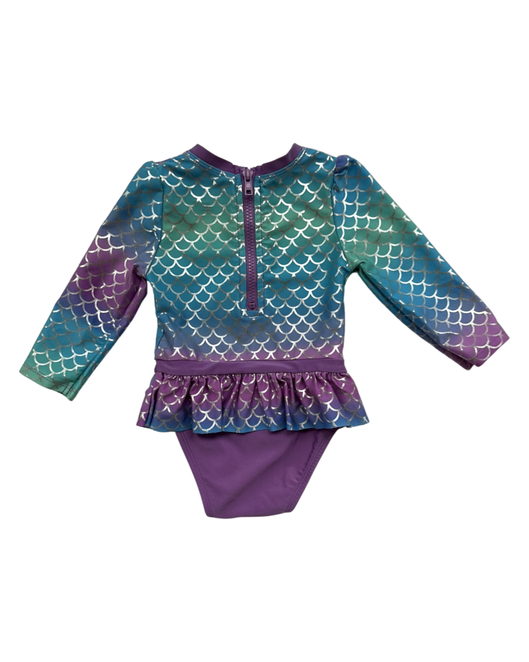 18M Baby Girl Cat & Jack Mermaid RashGuard Swim Suit