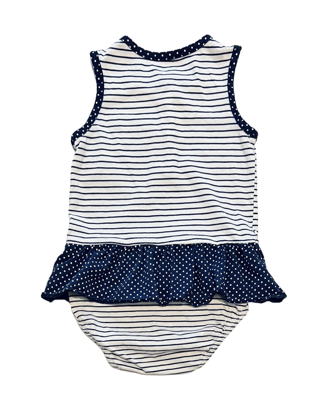 18M Baby Girl Carters Navy / White Skirted Onesie