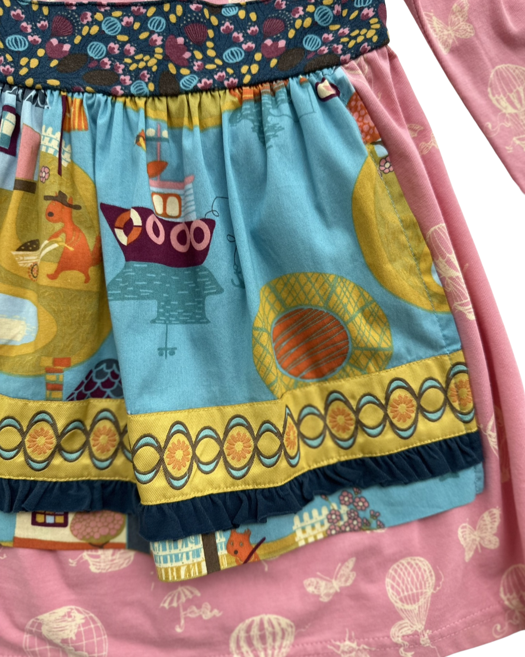 2T Toddler Girl Pink Hot AirBallon Butterfly Matilda Jane Paint By Numbers Dress