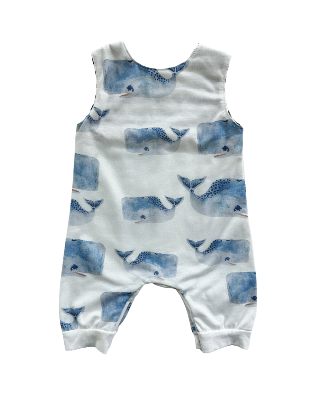 6M-12M Baby Boy Boutique Whale Romper
