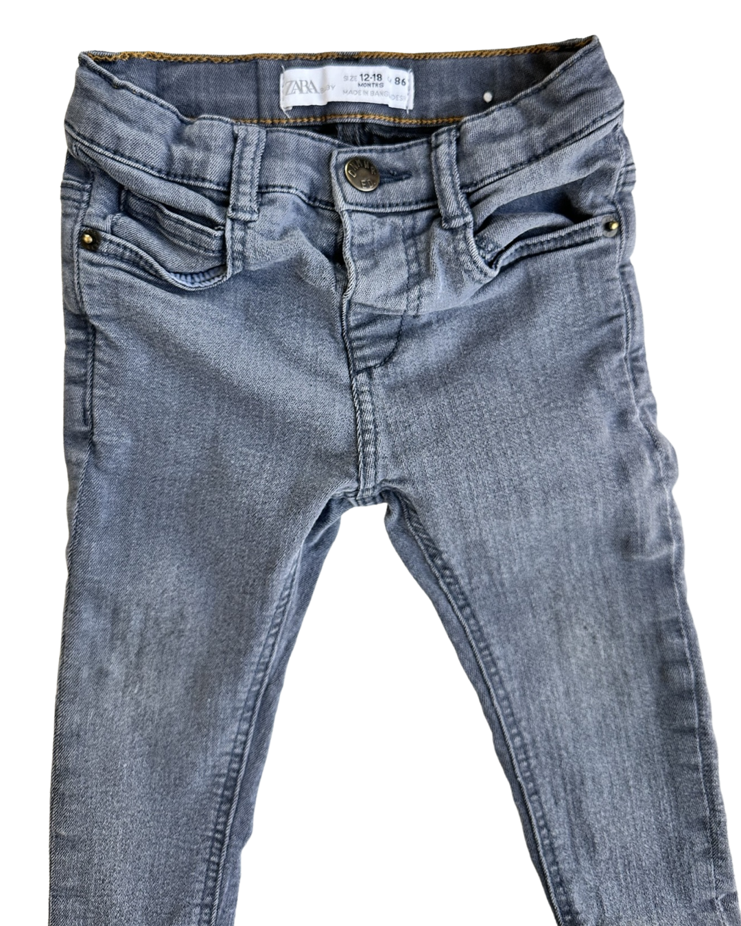 12M-18M Zara Baby Boy Gray Jegging Jeans