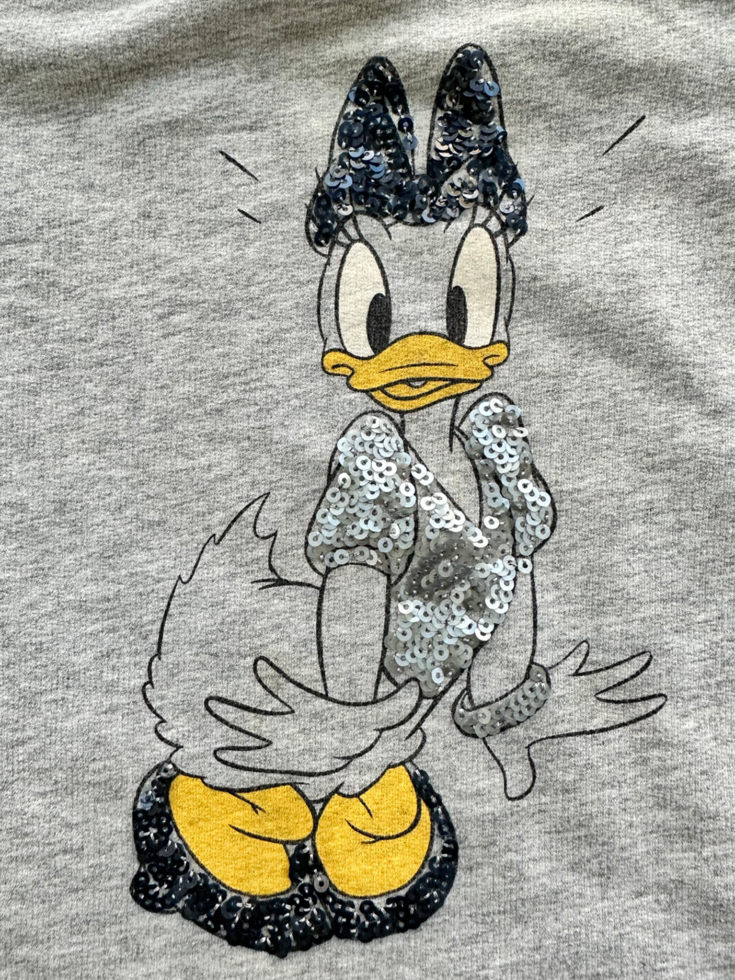 Girls Large Size 10/12 GAP Kids Disney Daisy Duck Grey Sweatshirt Dresd