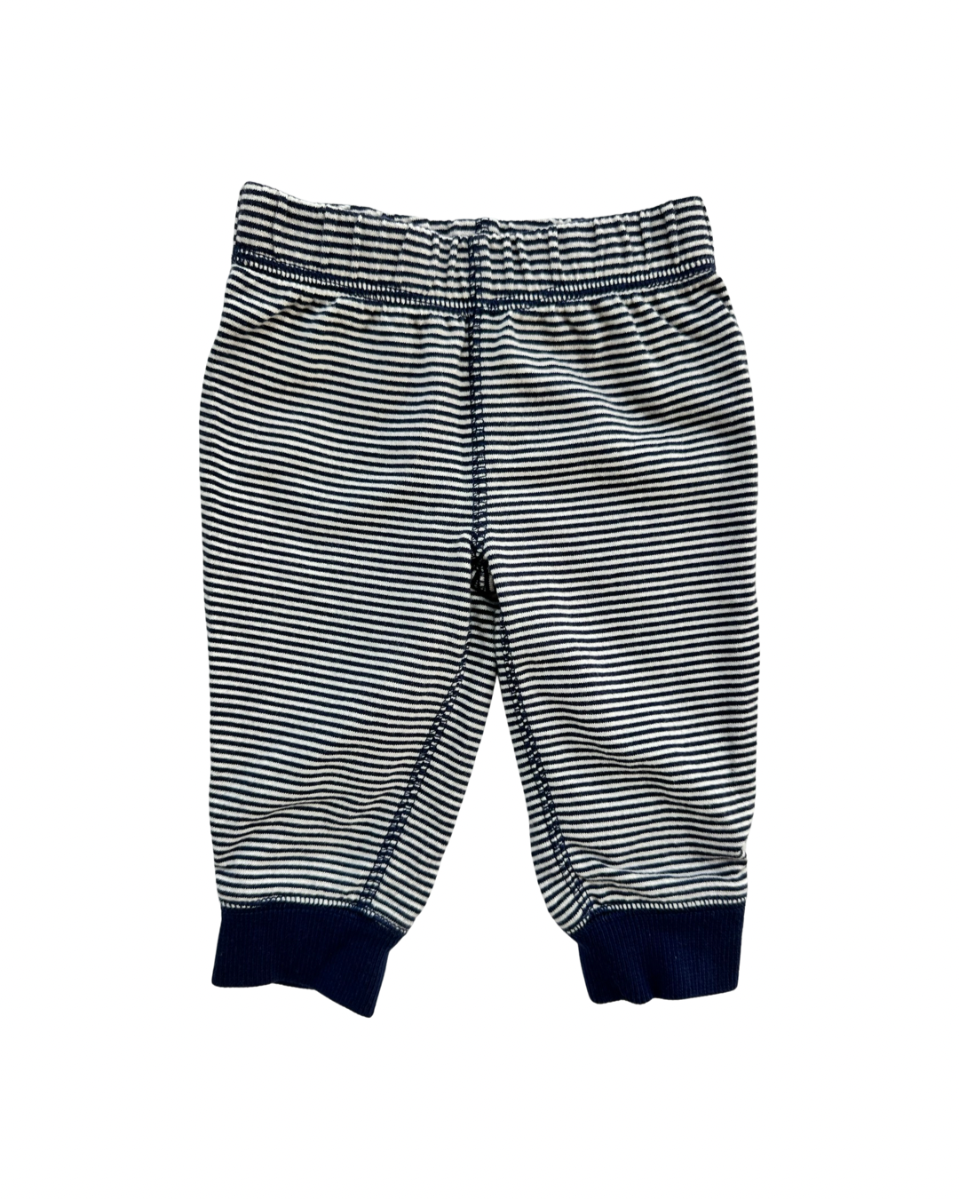 6M Baby Boy Carters Navy Gray Paw Print Onesie & Coordinating Navy Striped Jogger Pants