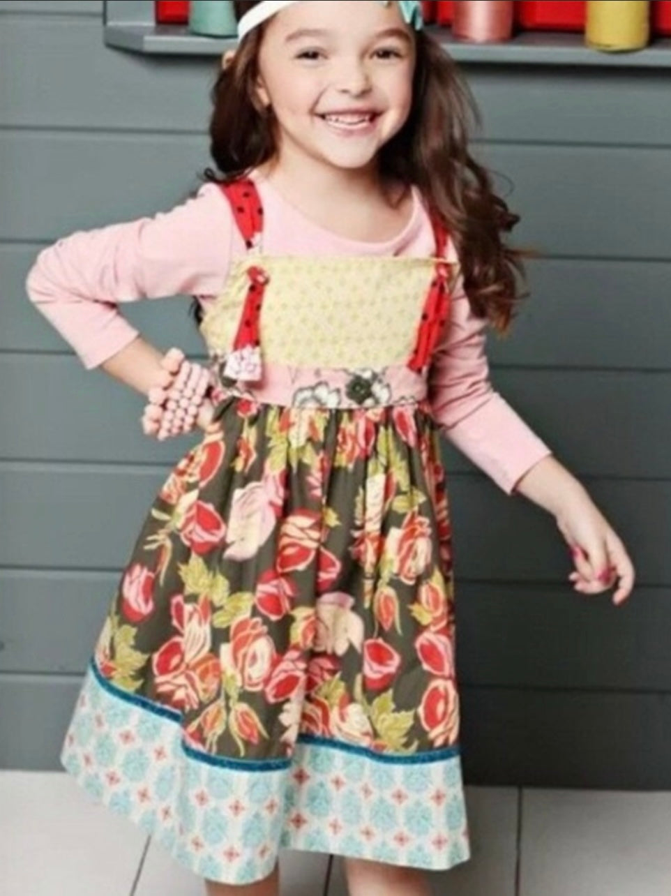 6x Girls Matilda Jane Serendipity Knot Tie Apron Dress