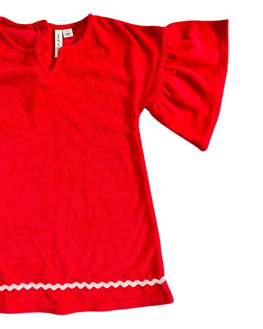 3T Toddler Girl Janie & Jack Red Terry Swim Coverup