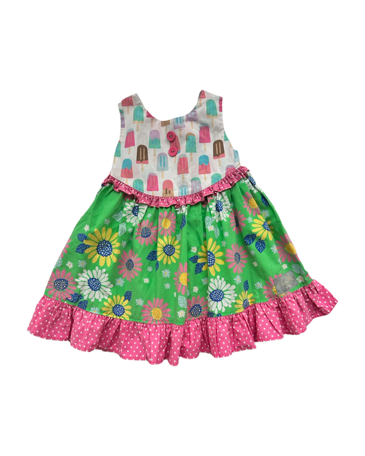3T Toddler / 4T Toddler Girl Eleanor Rose Popsicle and Floral Dress