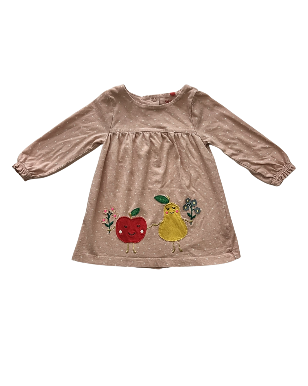 6M-12M Baby Girl Baby Boden Apple & Pear Dress