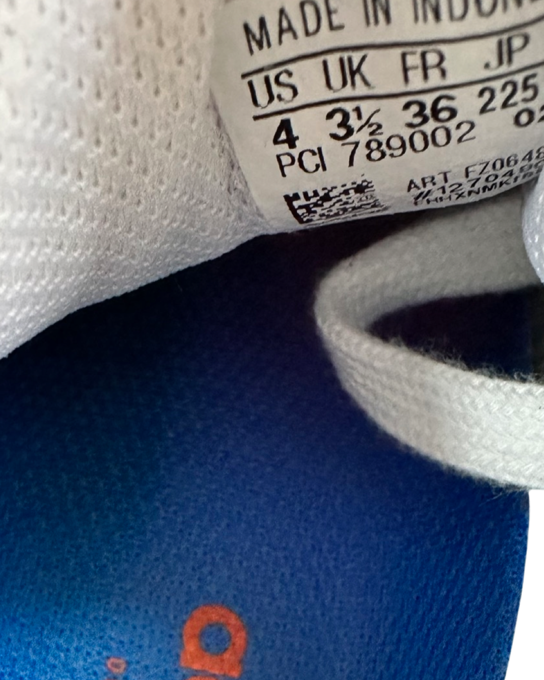 Men’s Size 4 Adidas Superstar Retired Color Orange and Blue Blippi Shell Toe Shoes