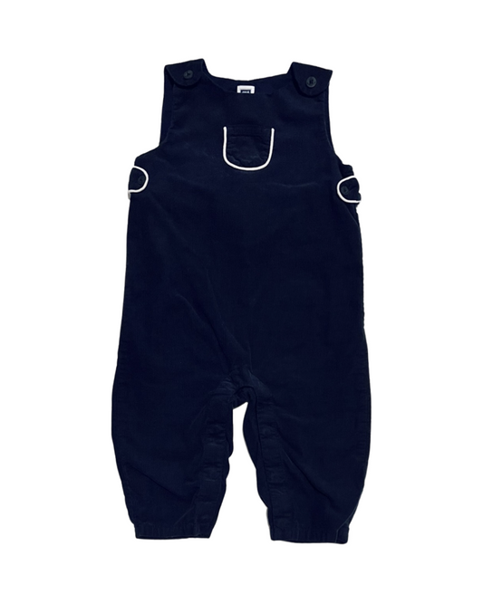 6M-12M Baby Boy Navy Fine Cord Janie & Jack Romper