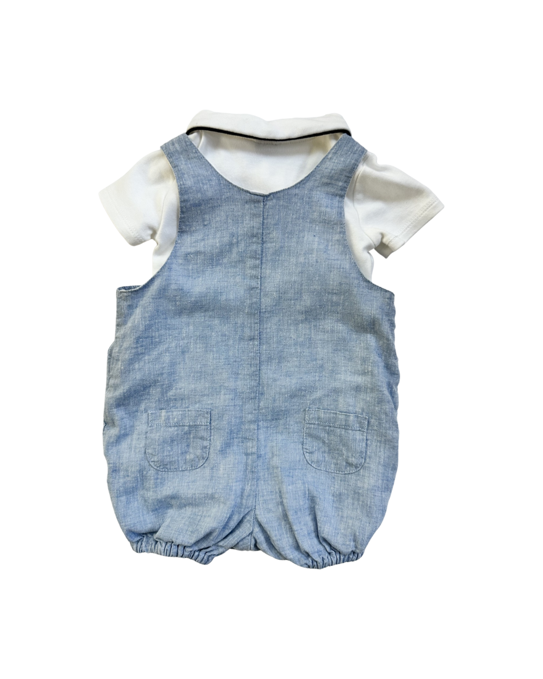 3-6M Baby Boy Janie & Jack 3pc Chambray Bubble Romper Set