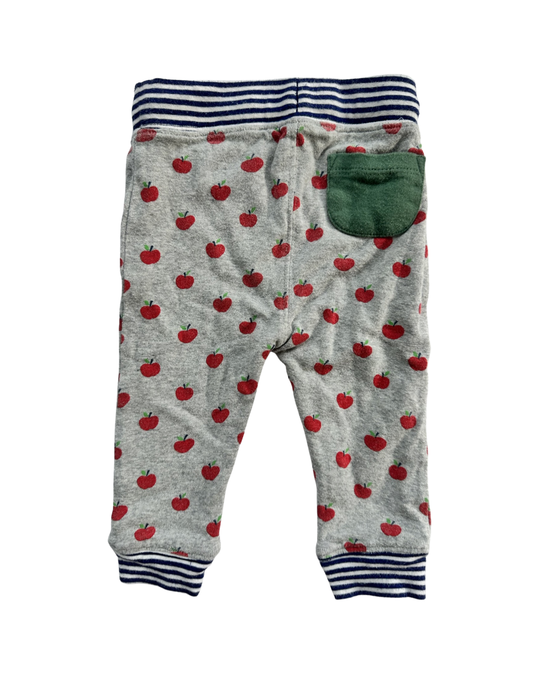 6M-12M Baby Boy Baby Boden Reversible Apple / Striped Joggers