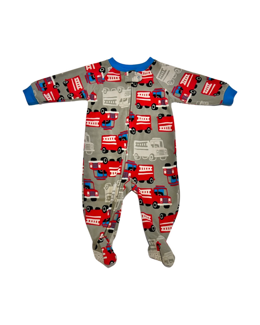 12M Baby Boy Fleece Carters Fire Engine PJs