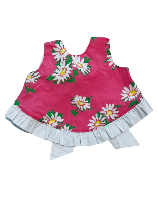 0-6M Baby Girl TBBC The Beaufort Bonnet Company Pink Floral Swing Tie Back Top