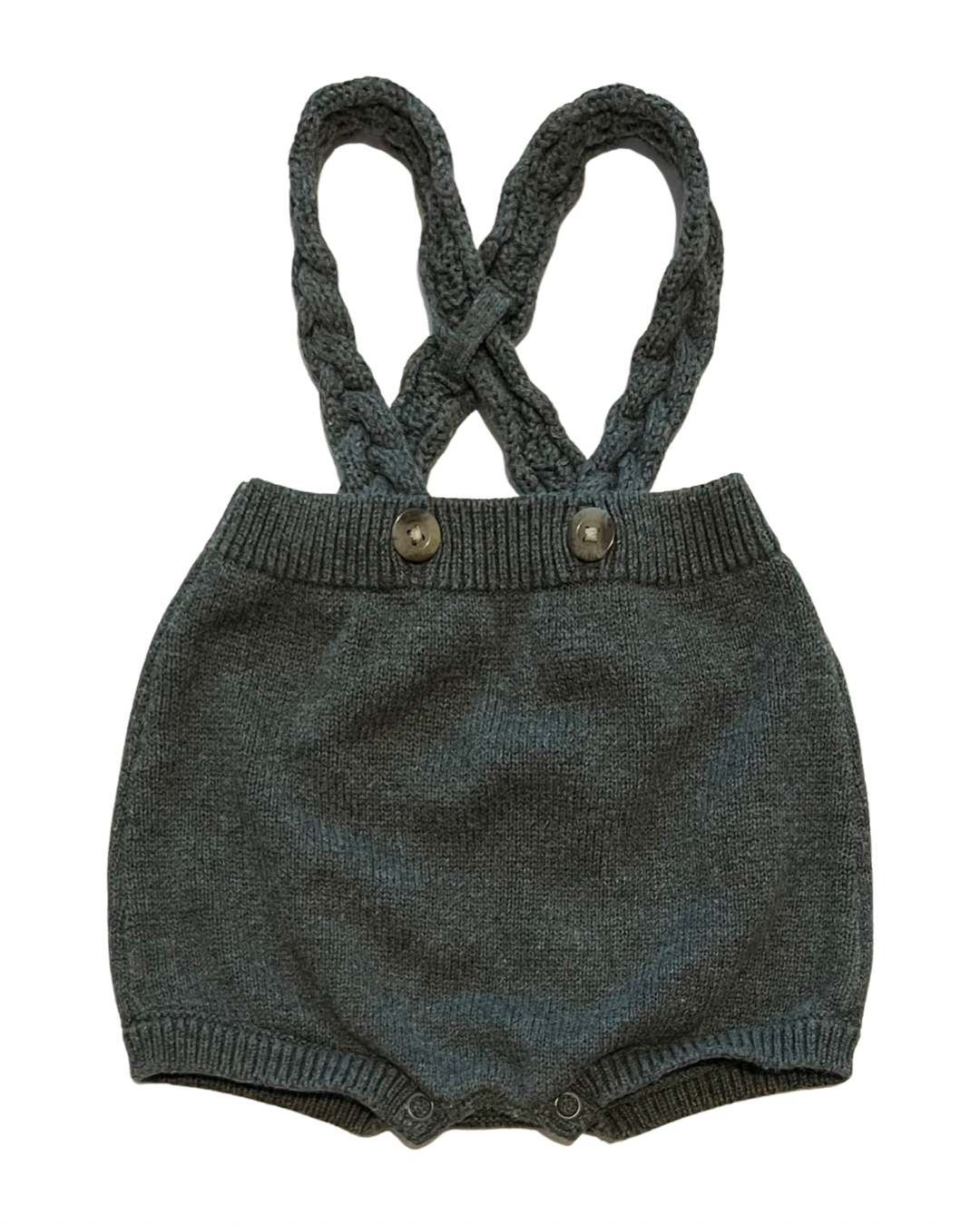 3-6M Baby Boy Gray Cat & Jack Knit Bubble Romper