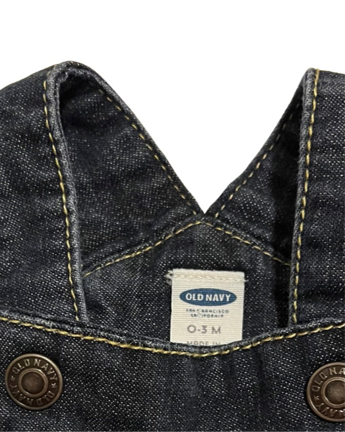0-3M Baby Girl Old Navy Blue Jean Overall Dress