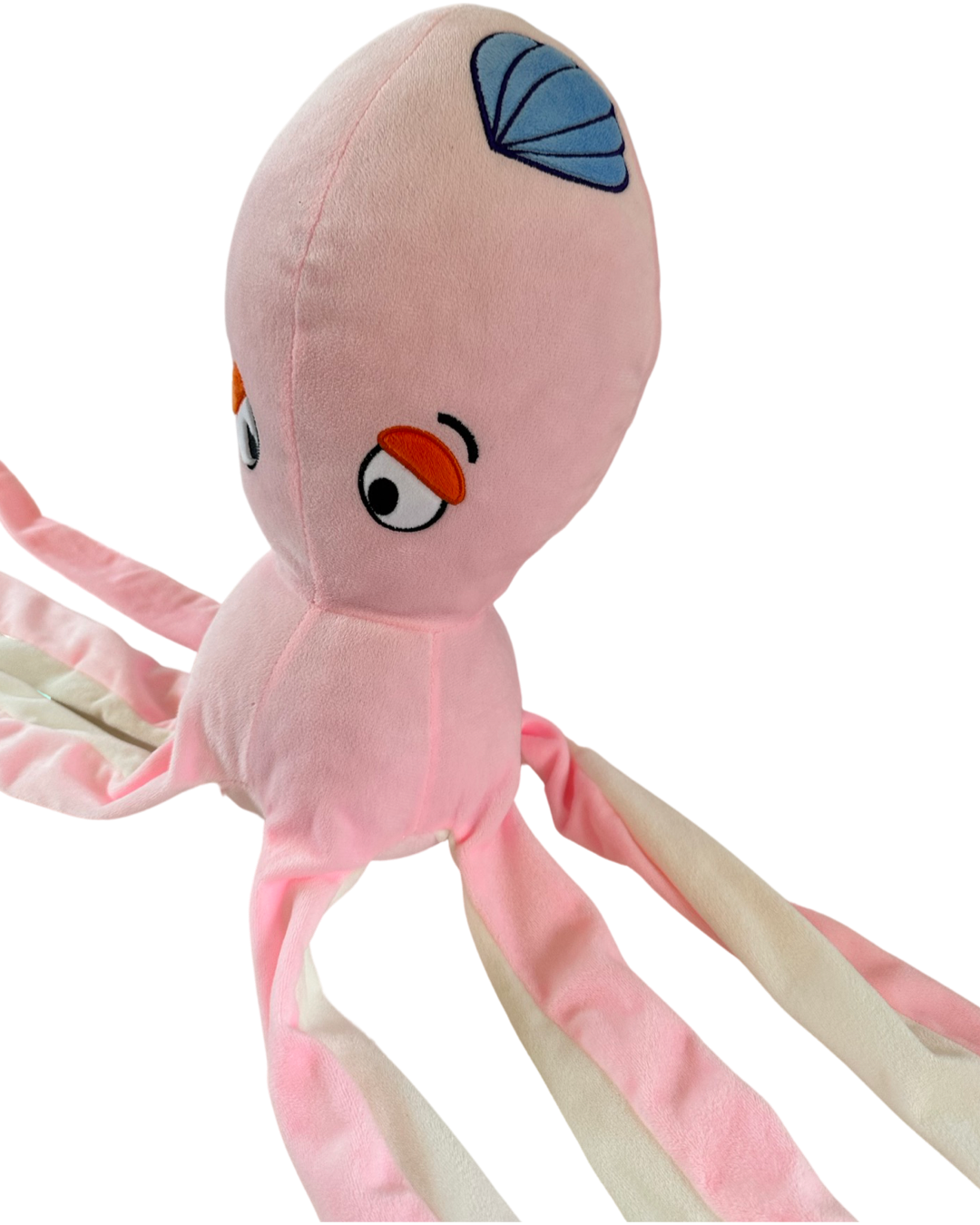 Large 38” Plush Pink Octopus with Crinkle Noise Tentacles