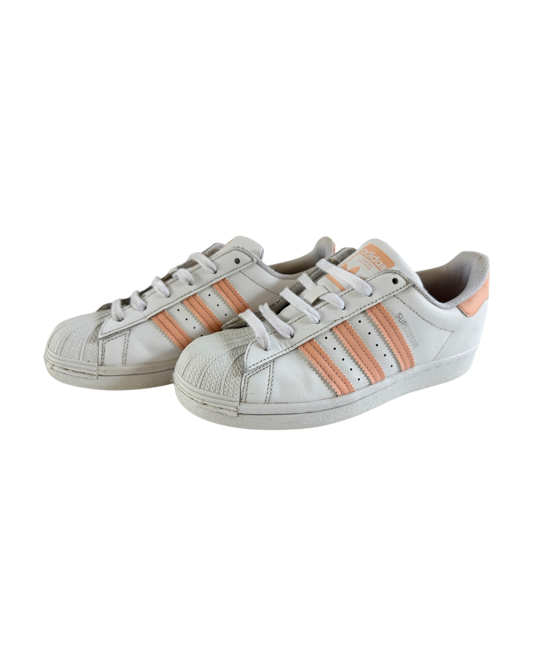 Women’s Size 5.5 Adidas Superstar Pink /Coral Sneaker Shoes